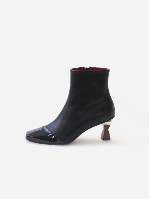 sar 8060 Aldo wood heel boots - black