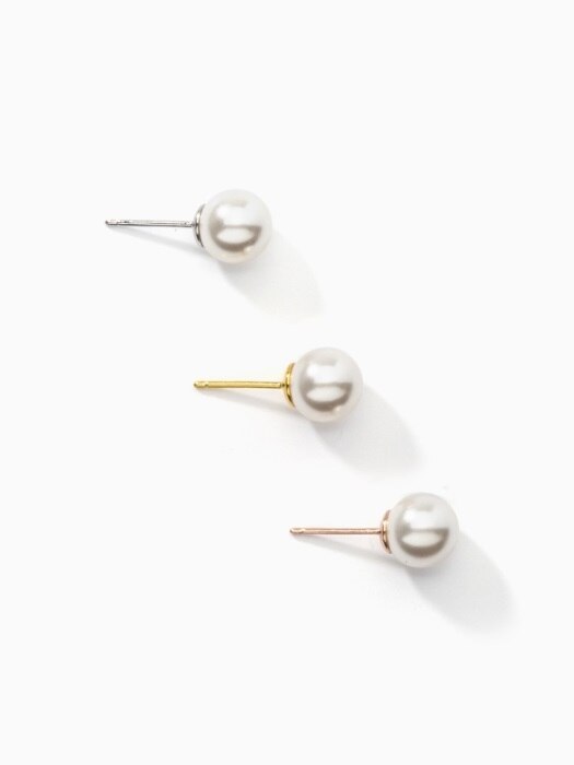 8mm pearl cover earring