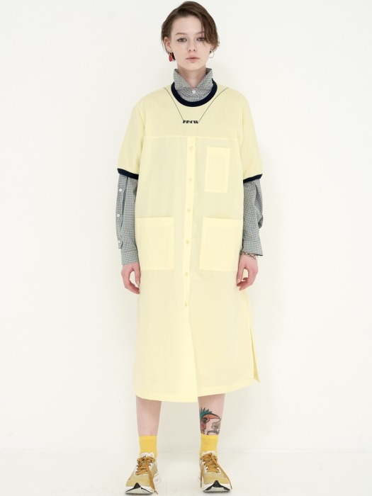 NECKLACE 롱 셔츠 드레스/레몬