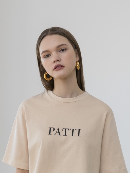 New patti short sleeve t-shirts [BEIGE]