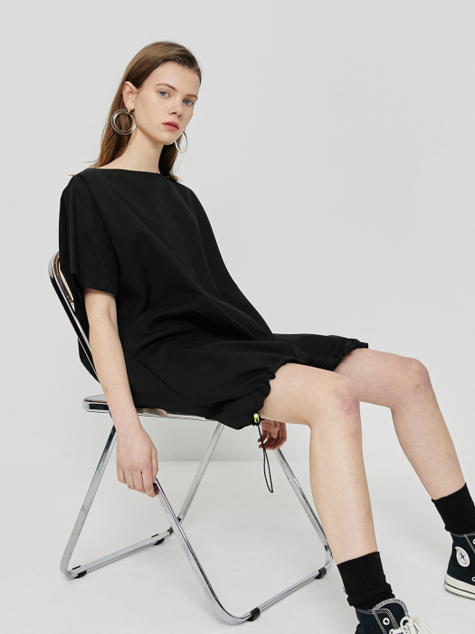 R HEM STRING MINI DRESS