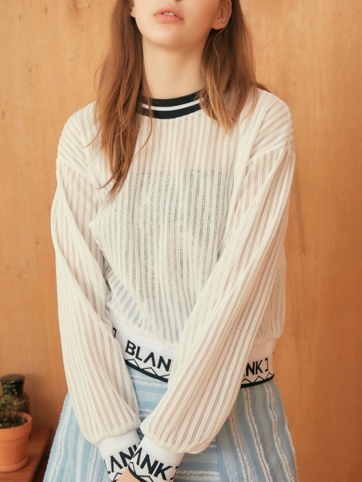 NET BLANK PULLOVER-WH