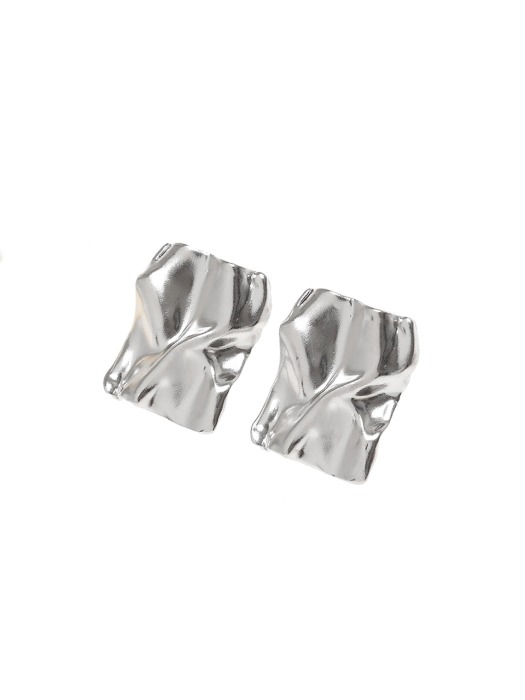 Flow Small Wave Square Earrings