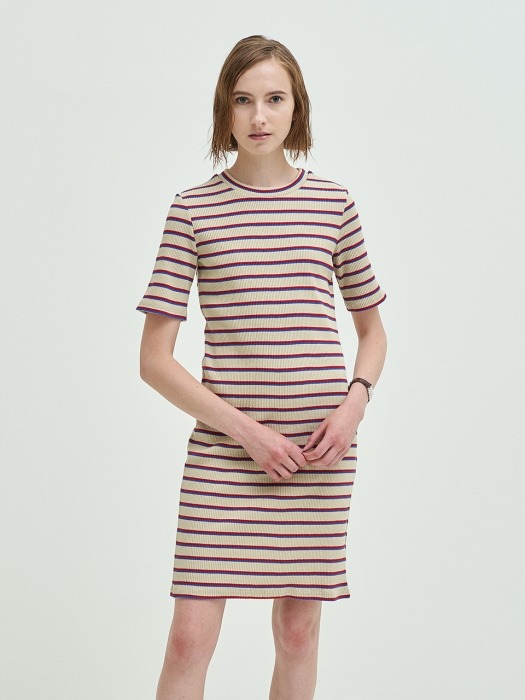Multi Stripe Jersey Dress