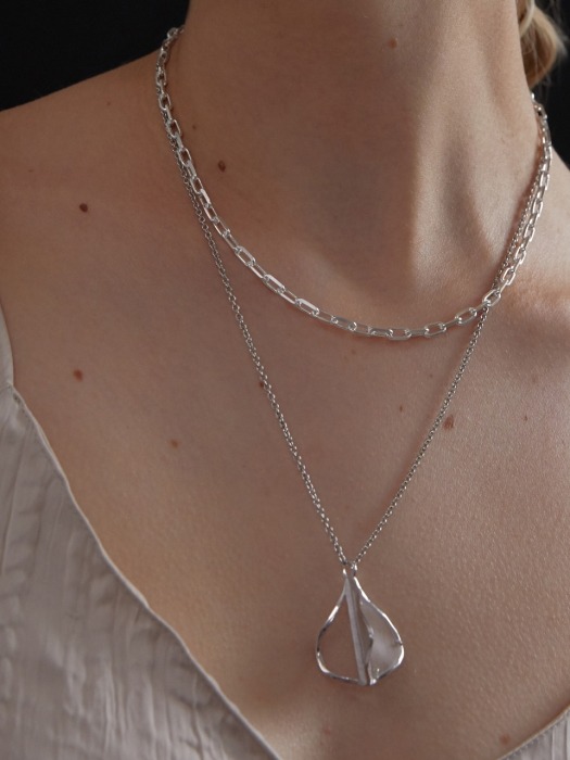 Ripple single Necklace (silver)
