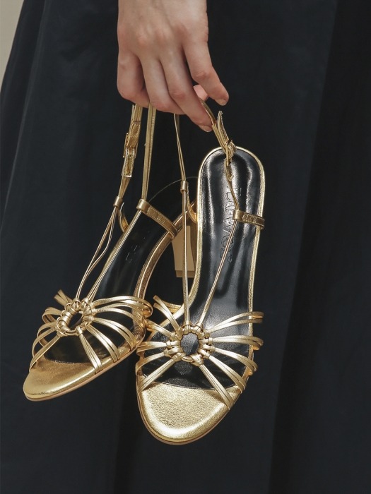 String-ring Sandals_Gold