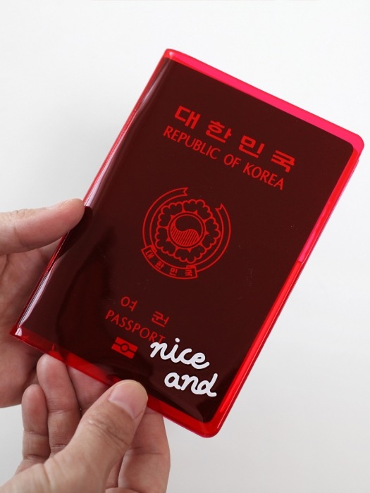 클리어 컬러 여권 커버