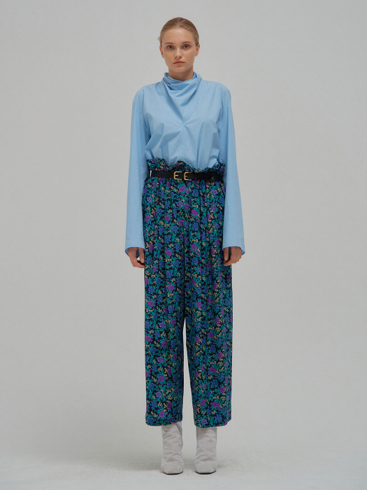 NENEZ Floral Printed Silk Pants