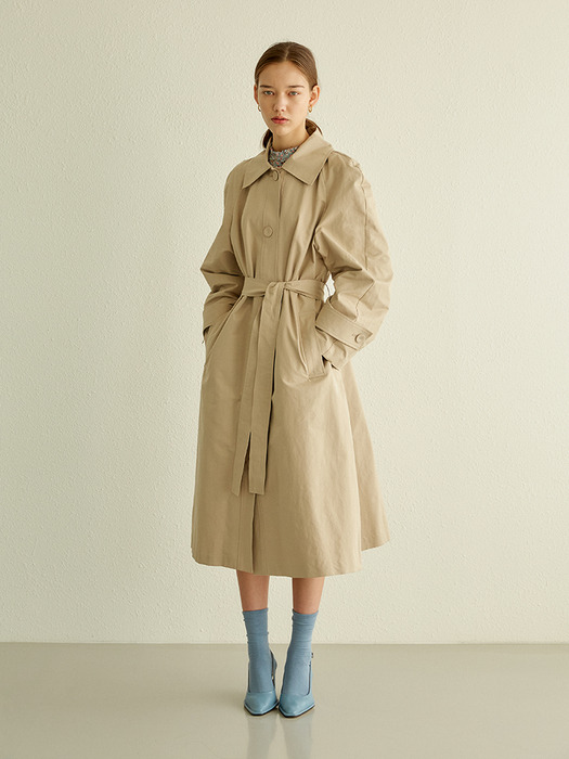 LOOSE FIT TRENCH COAT BEIGE