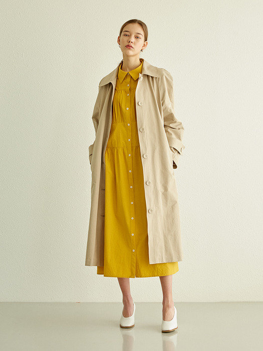 LOOSE FIT TRENCH COAT BEIGE