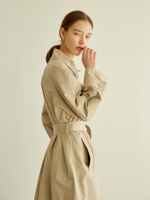 LOOSE FIT TRENCH COAT BEIGE