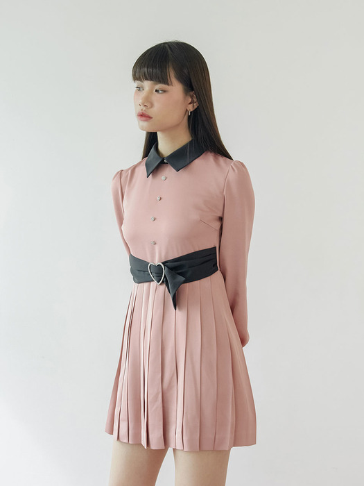 Heart draped dress (pink)