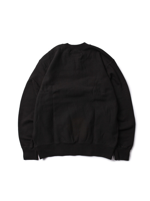 Small Logo Loose Fit Sweat Shirt -Black-