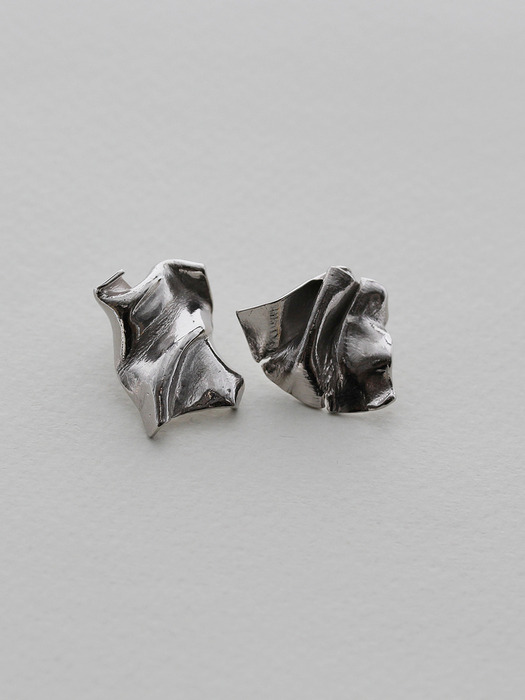 rough texture earring (silver)