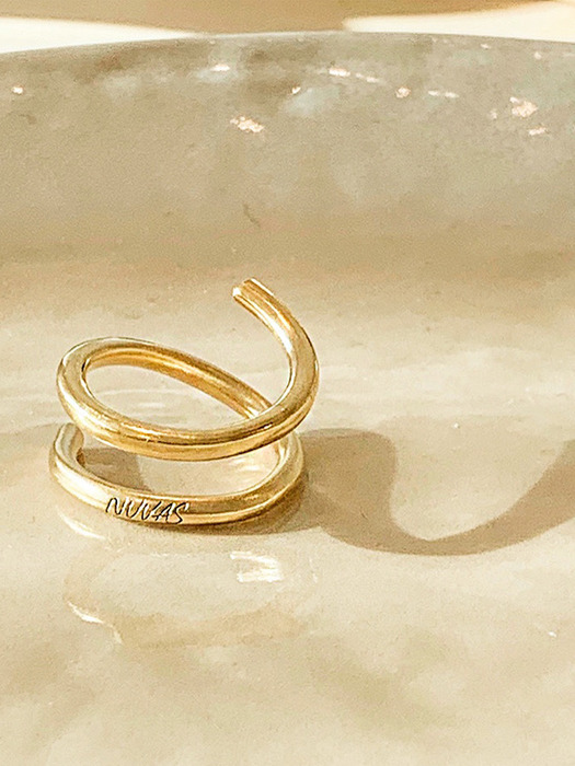 Double line lettering ring