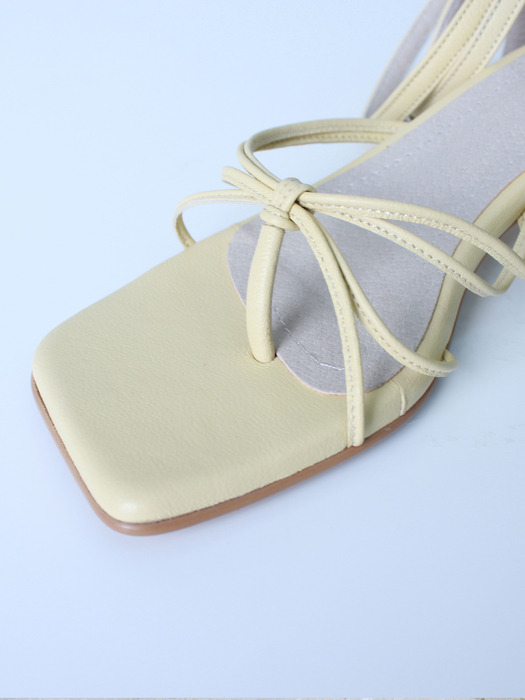 Strappy Knot Sandal (Yellow)