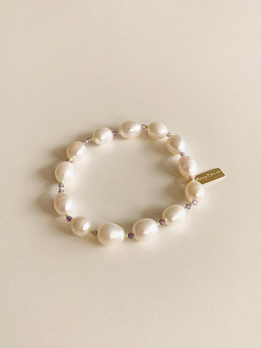 point pearl bracelet (3 colors)