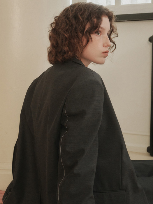 MARTIN MELANGE SINGLE JACKET (D/Grey)