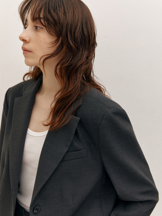 MARTIN MELANGE SINGLE JACKET (D/Grey)
