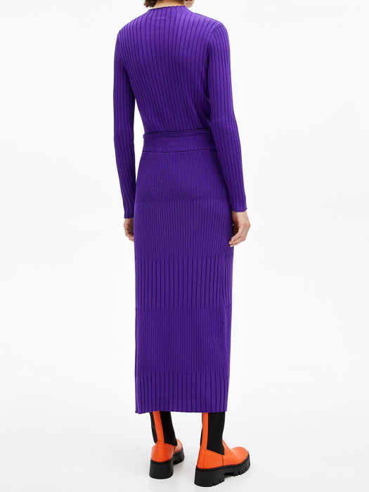 Purple ribbed skirt_B206AWS005PP