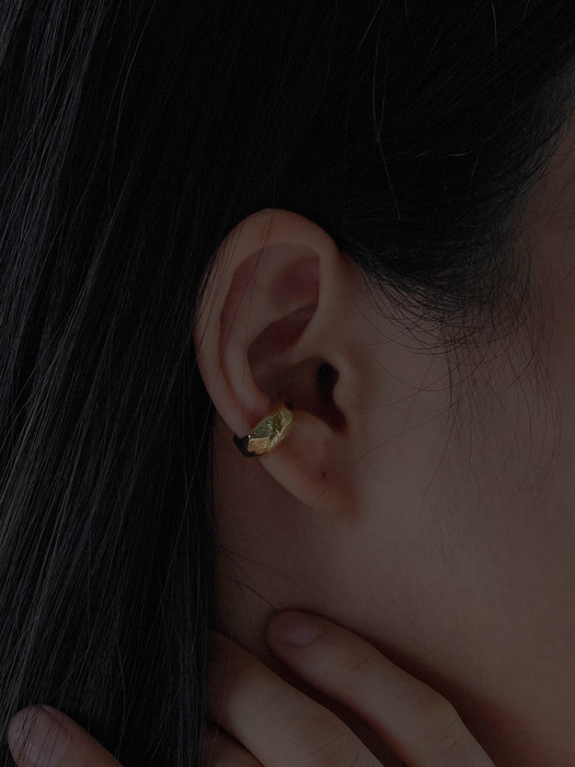 boheme faceted earcuff (gold/silver)