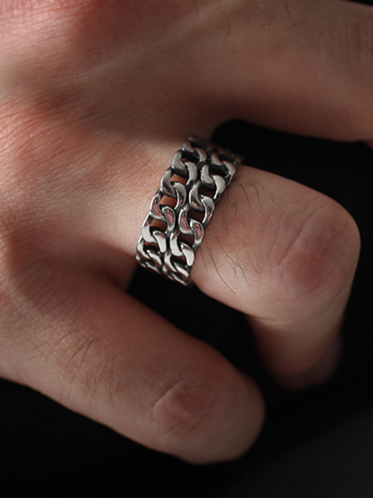 SCB108 [써지컬스틸] Double layered chain ring