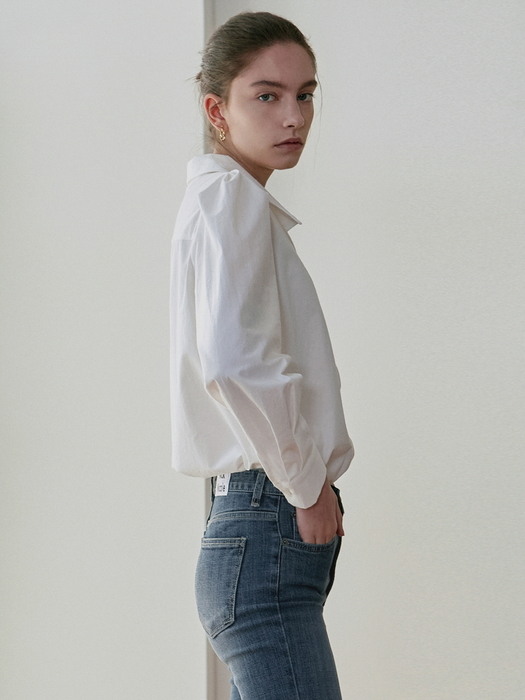 PLACKET PUFF SHIRT_IVORY