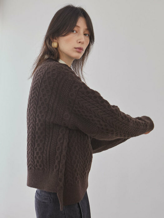 Maty Cable Knit_Brown