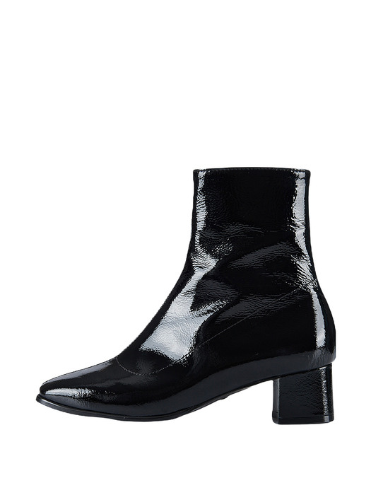 noveau ankle boots - enamel black