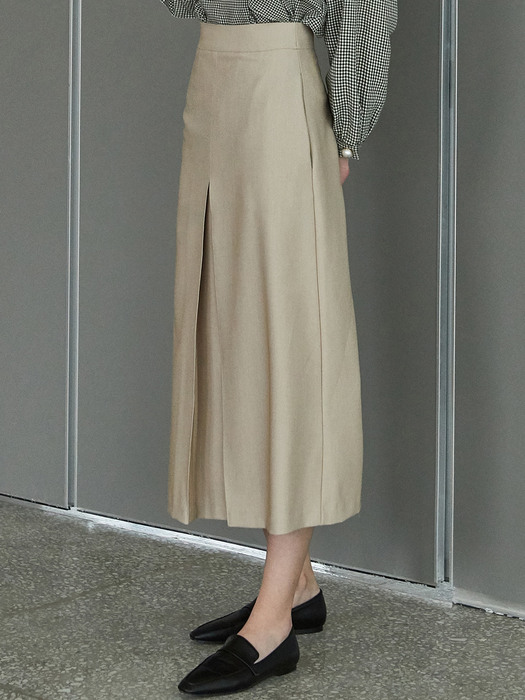 amr1203 Twill skirt (beige)