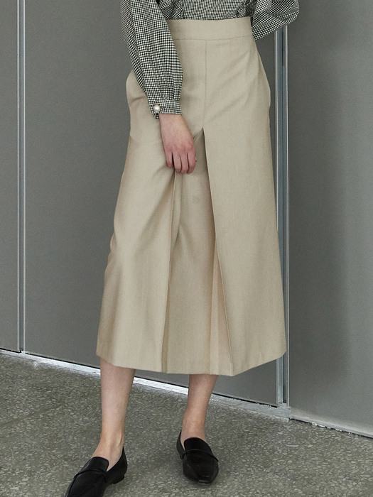 amr1203 Twill skirt (beige)