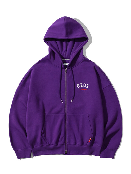 BASIC LOGO HOOD ZIPUP [PURPLE]