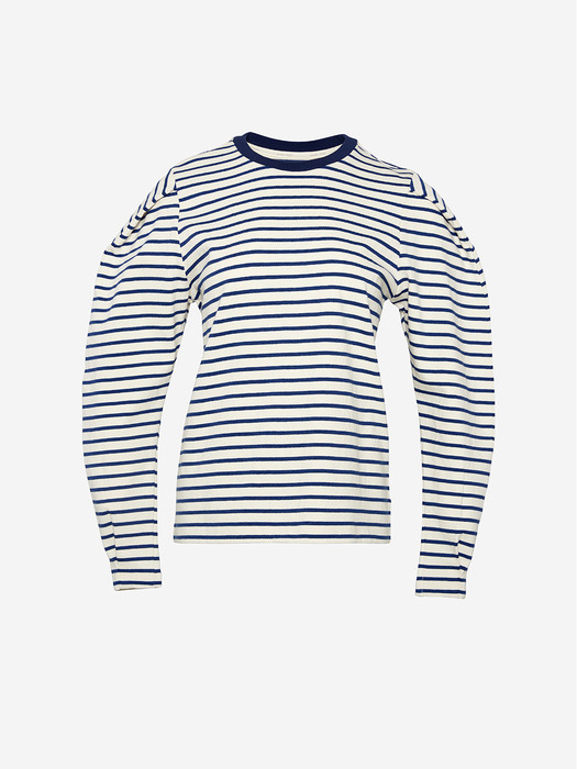 YONGNUNI Long sleeve stripe T-shirt (Blue)