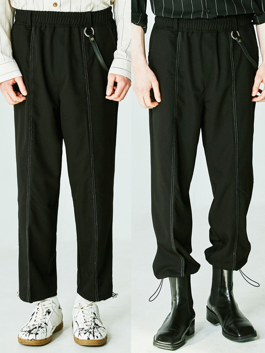 FRONT STITCH STRING JOGGER SLACKS