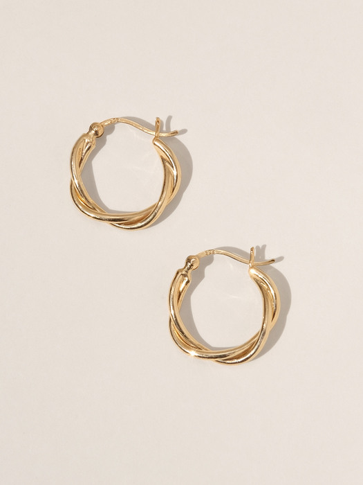 Two Twist Earring (silver925)(2color)