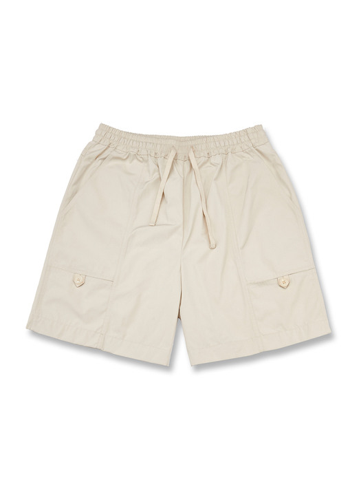 SP082_Utility Loose Fit Shorts_Cream