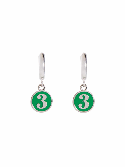Tri / No.3 basic earring / green