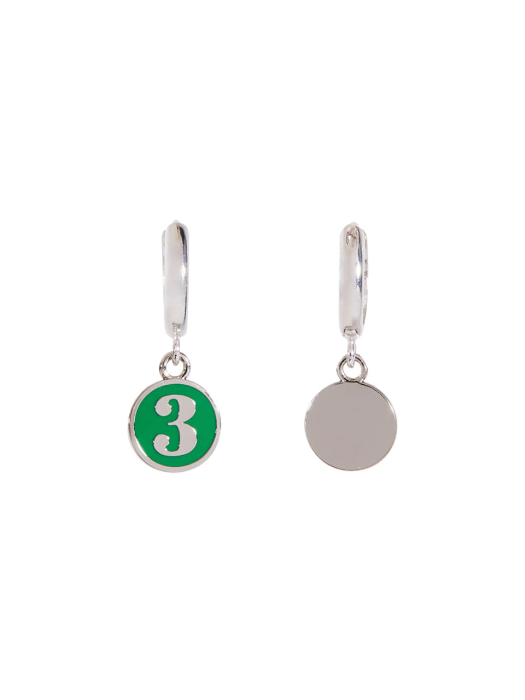 Tri / No.3 basic earring / green