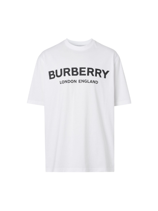 BURBERRY 버버리 LETCHFORD 로고 반팔 티셔츠 화이트 8026017