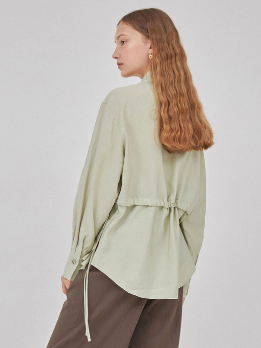 Back String Shirt Blouse in Mint VW1AB182-31