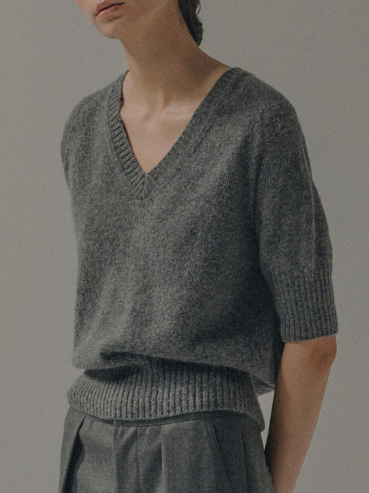Kizi short sleeve knit (Gray)