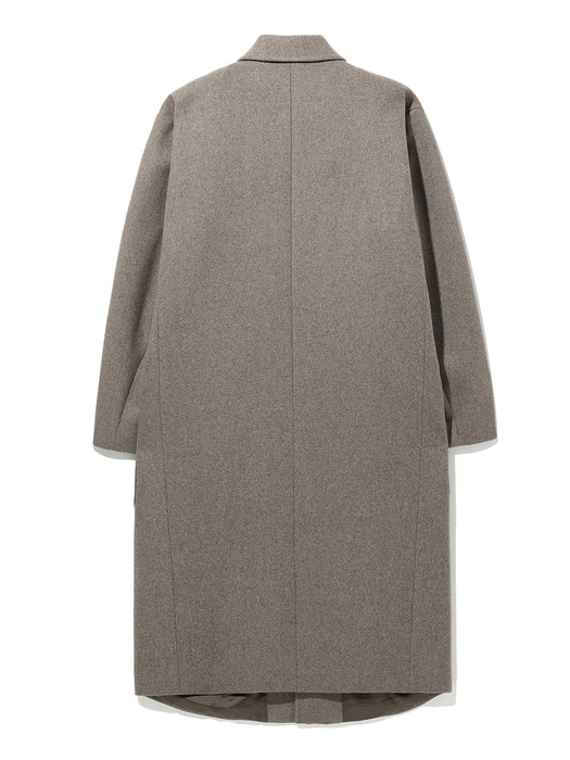 UNISEX CLASSY SINGLE WOOL COAT BROWN