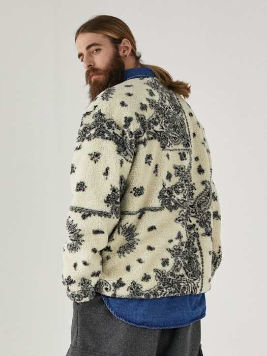 CB PAISLEY FLEECE (IVORY)