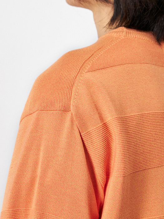 CREWMAN BORDER KNIT / MANDARIN