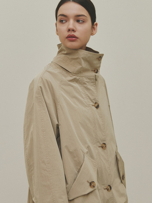 OVERSIZE HOODED FIELD JUMPER [Beige]