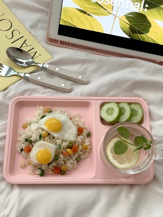 헤이데이 미니스퀘어 식판세트 3color (다이어트식판 친구선물 홈카페 혼밥)