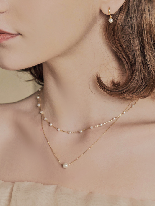 lulu pearl layered necklace