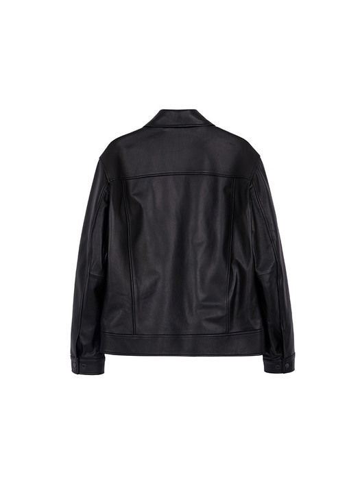 [ESSENTIAL] Trento Simple Leather Jacket  