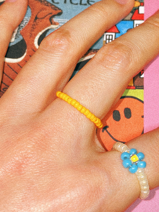 Orange Fine Color Beads Ring 비즈반지