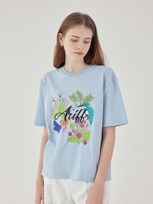 Floral A-T-shirt_BLUE